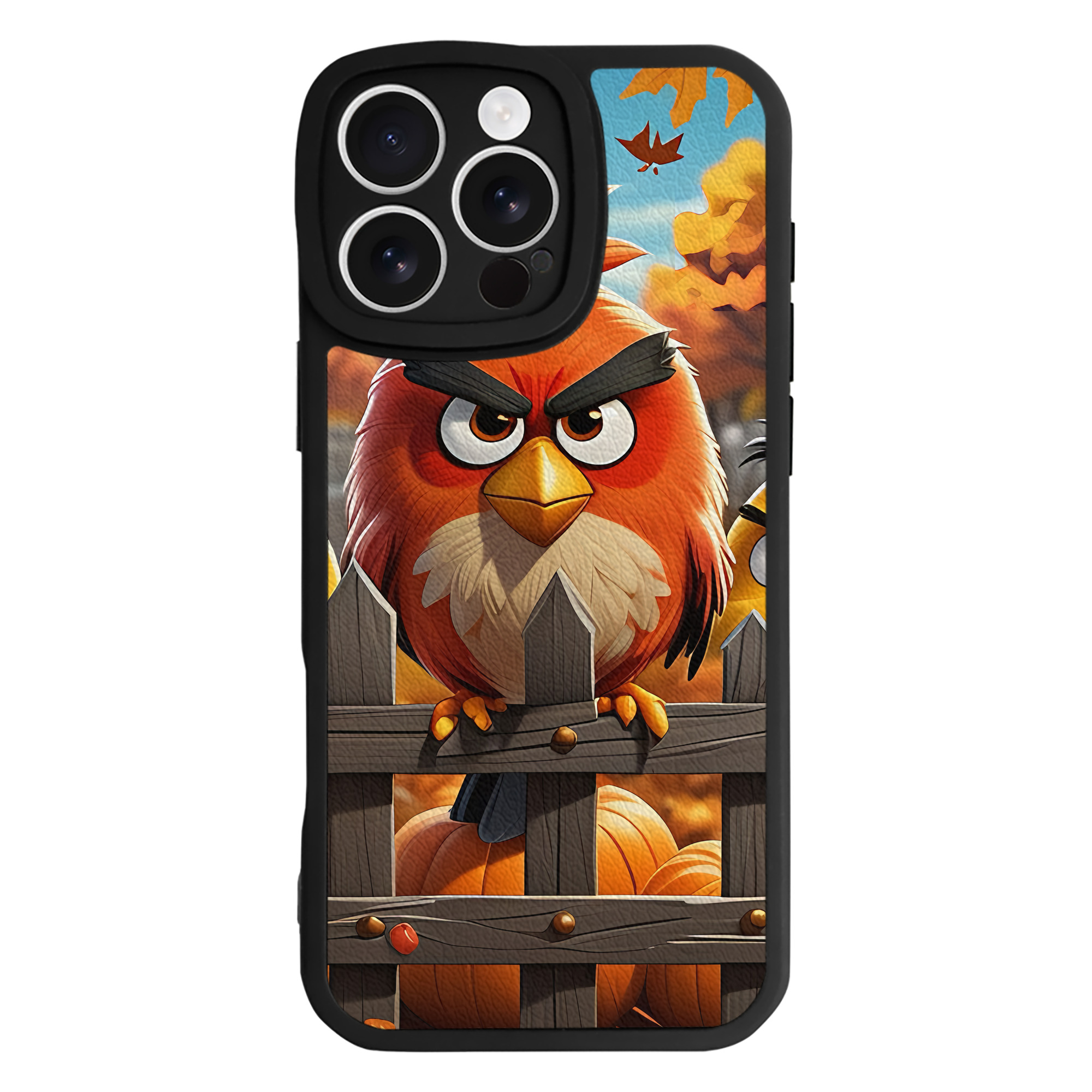 （画像用） Angry Birds アングリーバード 【iPhone 16シリーズ対応】シリコンスマホケース（レザー調） 材質：シリコン